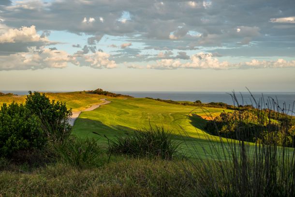 Oubaai Golf Estate View Of Fairway At Sunset